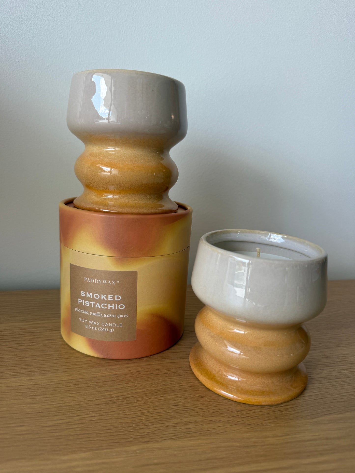 Bougie Melt Dégradé Sable – Pistache Fumée