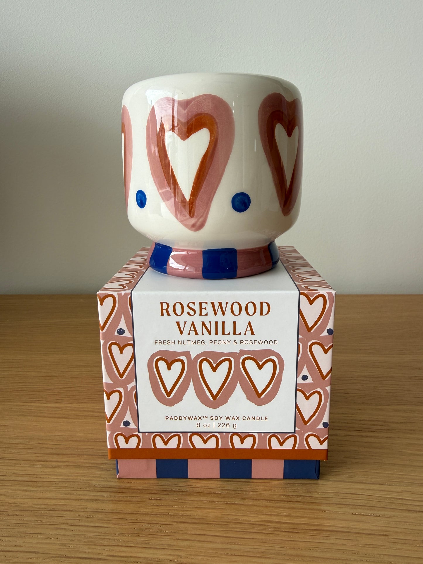 Bougie A Dopo Cœurs – Bois de Rose & Vanille