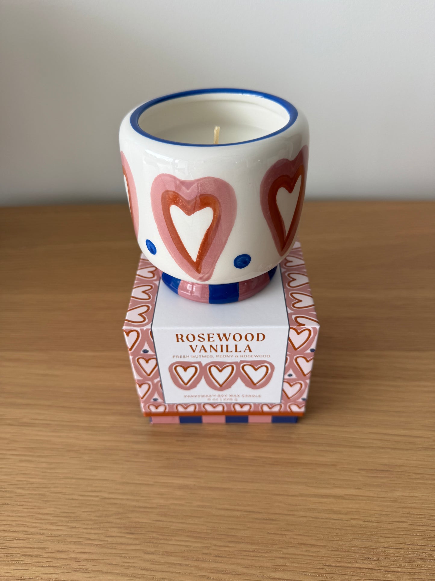 Bougie A Dopo Cœurs – Bois de Rose & Vanille