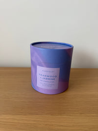 Bougie Melt Dégradé Bleu-Mauve – Teck & Jasmin