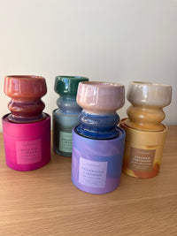 Bougie Melt Dégradé Bleu-Mauve – Teck & Jasmin