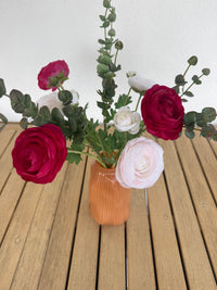 Vase verre ocre