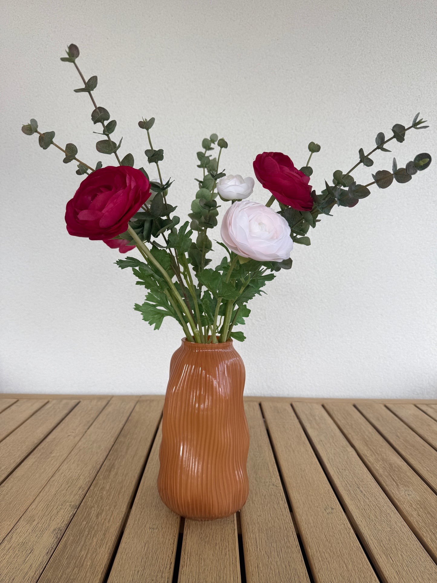 Vase verre ocre