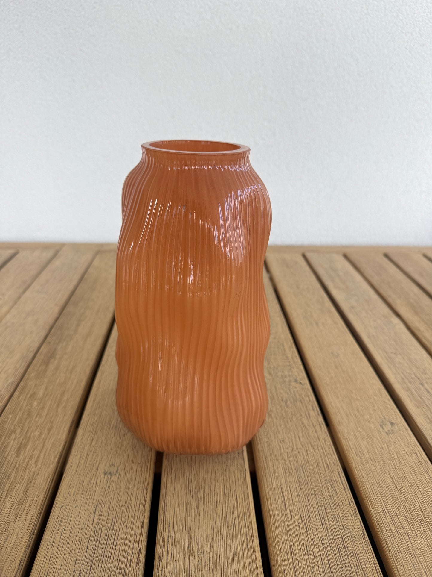 Vase verre ocre