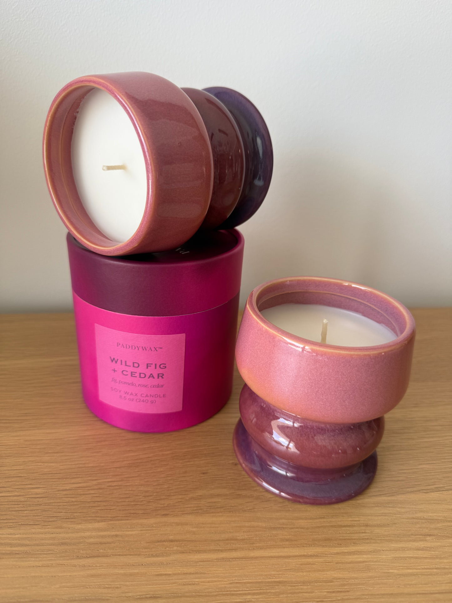 Bougie Melt Dégradé Violet – Figue Sauvage & Cèdre