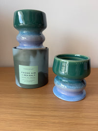 Bougie Melt Dégradé Bleu-Vert – Air Frais & Sel Marin