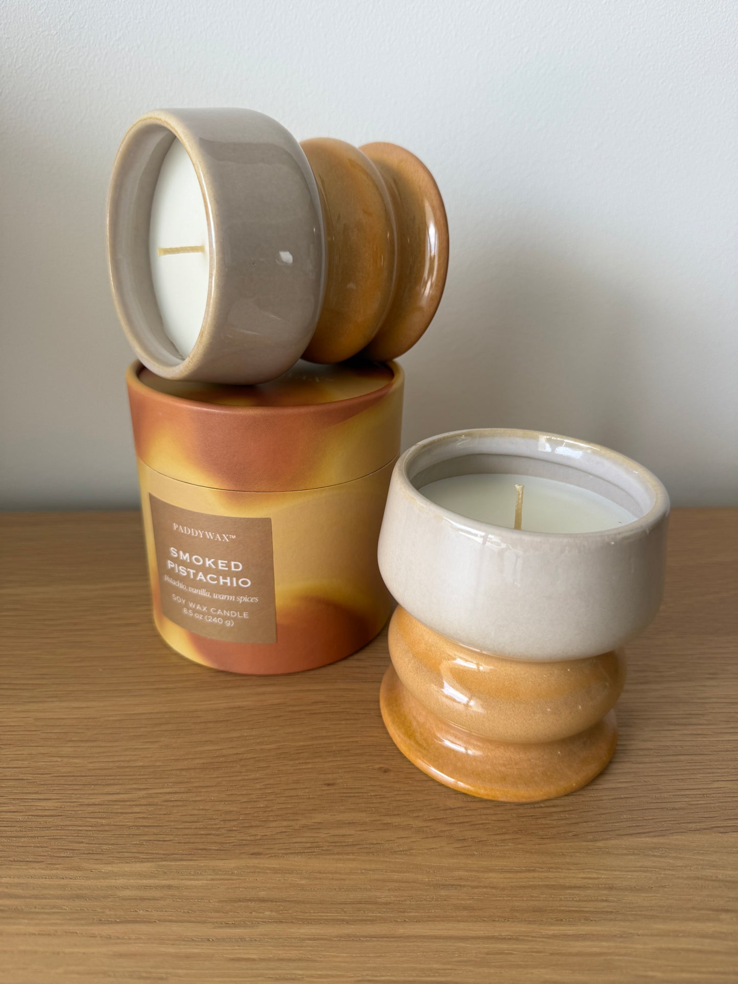 Bougie Melt Dégradé Sable – Pistache Fumée